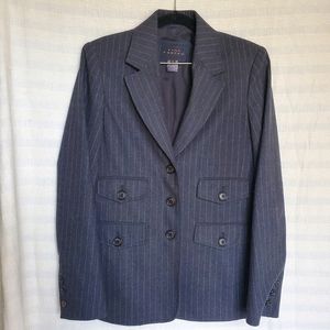 EUC Pink Tartan Wool Grey&Blue Pinstripe Blazer
